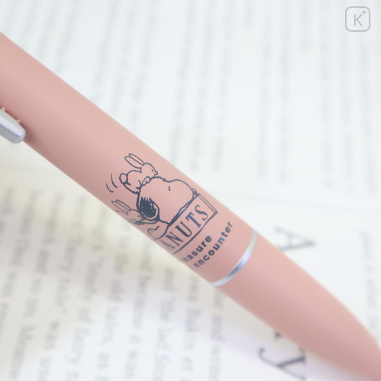 Japan Peanuts Jetstream Lite Touch Ink 4&1 Multi Ballpoint Pen + Mechanical Pencil - Snoopy : Relax With Rabbit - 3