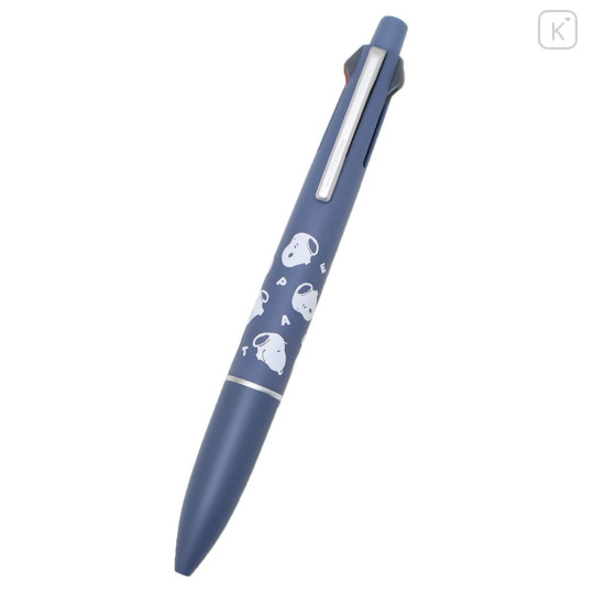 Japan Peanuts Jetstream Lite Touch Ink 4&1 Multi Ballpoint Pen + Mechanical Pencil - Snoopy : Face Blue - 1