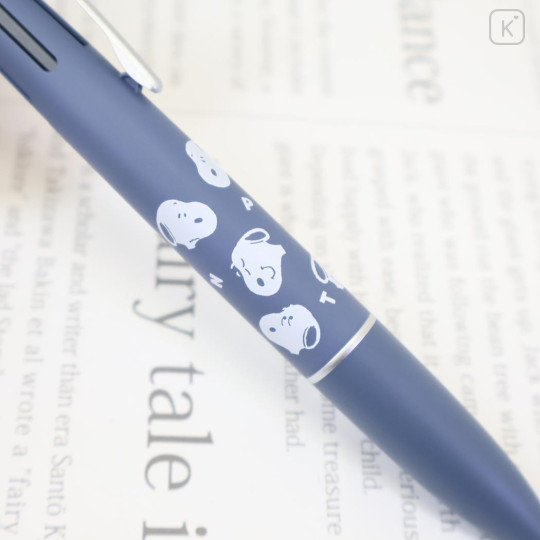 Japan Peanuts Jetstream Lite Touch Ink 4&1 Multi Ballpoint Pen + Mechanical Pencil - Snoopy : Face Blue - 3