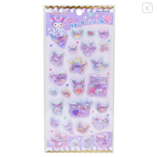 Japan Sanrio Water Puffy Sticker - Kuromi : Dessert Glitter - 1