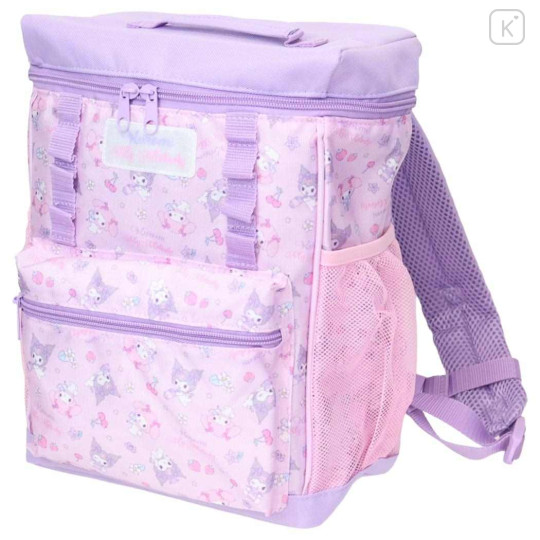 Japan Sanrio Kids Backpack Rucksack 9L - Kuromi & My Melody : Dreamy Purple Pink - 1