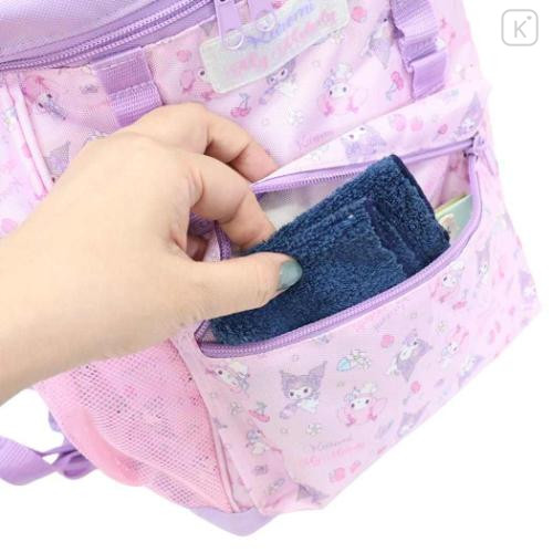 Japan Sanrio Kids Backpack Rucksack 9L - Kuromi & My Melody : Dreamy Purple Pink - 4