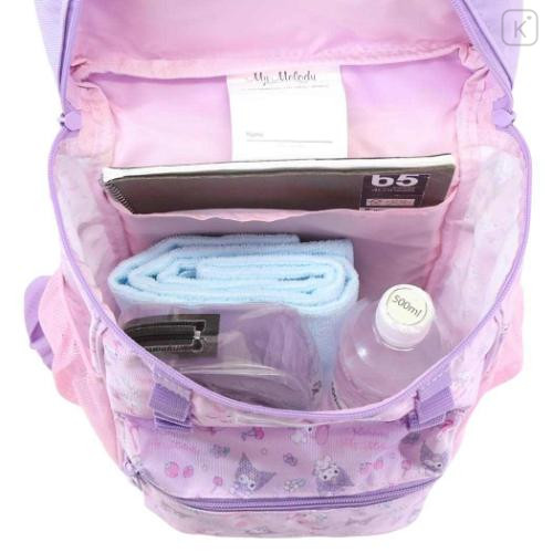 Japan Sanrio Kids Backpack Rucksack 9L - Kuromi & My Melody : Dreamy Purple Pink - 6
