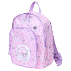 Japan Sanrio Kids Backpack Rucksack 8L - Kuromi & My Melody : Cherry Purple Pink