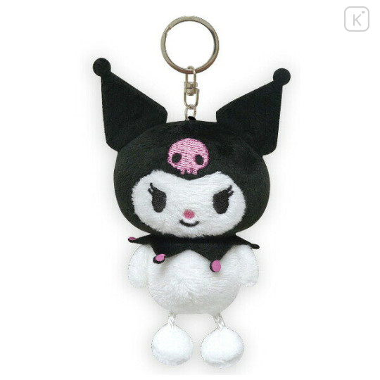 Japan Sanrio Plush Keychain - Kuromi : Hanging Legs - 1