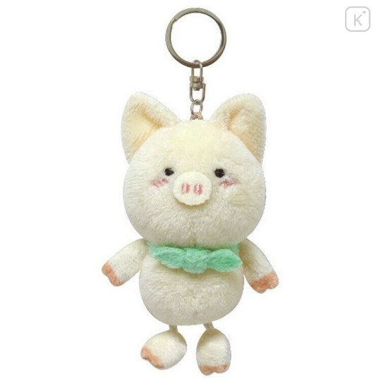 Japan Sanrio Plush Keychain - Zashikibuta : Hanging Legs - 1