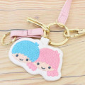 Japan Sanrio Mascot Bag Charm Smart Keychain - Little Twin Stars : Embroidered Face - 2