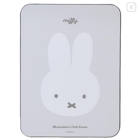 Japan Miffy Mouse Pad - Miffy : Face Grey - 1