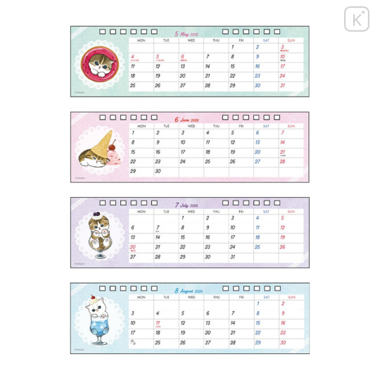 Japan Mofusand Slim Desk Calendar - Cat 2026 - 3