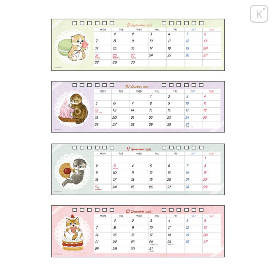 Japan Mofusand Slim Desk Calendar - Cat 2026 - 4