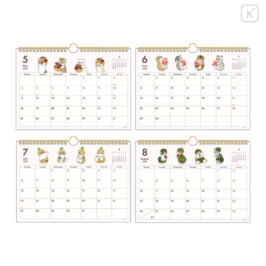 Japan Mofusand Wall Calendar - Cat 2026 - 2
