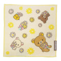 Japan San-X Mini Towel Jacquard Handkerchief - Rilakkuma : Flower Yellow - 1