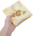 Japan San-X Mini Towel Jacquard Handkerchief - Rilakkuma : Ribbon Yellow Purple - 3