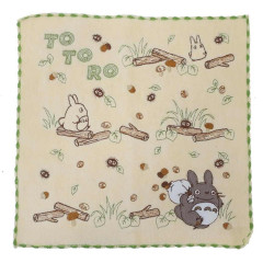 Japan Ghibli Embroidered Mini Towel - My Neighbor Totoro : Beige Collect Food
