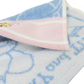 Japan Tom and Jerry Mini Towel Jacquard Handkerchief - Jerry & Tuffy Blue Pink - 2