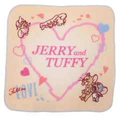 Japan Tom and Jerry Embroidered Mini Towel - Jerry & Tuffy Love