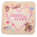 Japan Tom and Jerry Embroidered Mini Towel - Jerry & Tuffy Love - 1