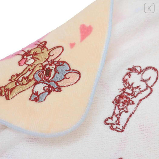 Japan Tom and Jerry Embroidered Mini Towel - Jerry & Tuffy Love - 2