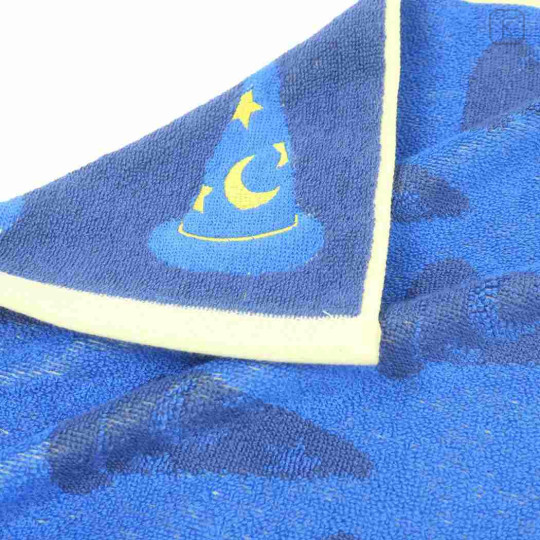Japan Disney Jacquard Wash Towel - Mickey : Magician Fantasia Blue - 2