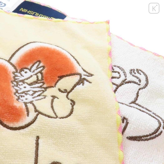 Japan Curious George Embroidered Mini Towel Handkerchief - Good Friends - 2