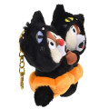 Japan Disney Store Plush Mascot Keychain - Chip & Dale : Halloween Costume Black Cat Pumpkin - 2