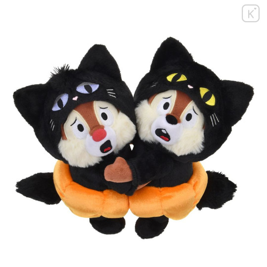 Japan Disney Store Plush Toy - Chip & Dale : Halloween Costume Black Cat Pumpkin - 1