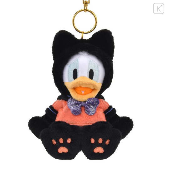 Japan Disney Store Plush Mascot Keychain - Donald : Halloween Costume Black Cat - 4