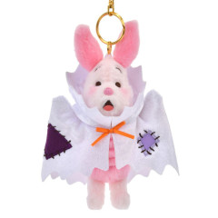 Japan Disney Store Plush Mascot Keychain - Piglet : Halloween Costume Bat Wing