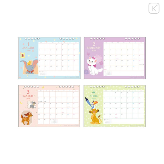 Japan Disney Desk Calendar - Characters 2026 - 2