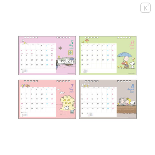 Japan Peanuts Desk Calendar - Snoopy & Woodstock : Relax 2026 - 3
