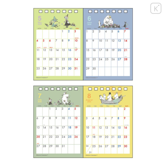 Japan Moomin Desk Calendar - Moomin : Characters 2026 - 3