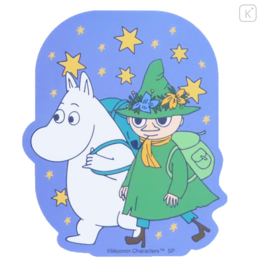 Japan Moomin Vinyl Sticker - Moomintroll & Snufkin : Backpack Let's Go - 1