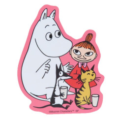 Japan Moomin Vinyl Sticker - Little My & Moomintroll : Chit Chat