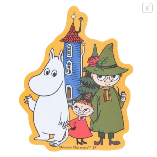 Japan Moomin Vinyl Sticker - Little My & Moomintroll & Snufkin : House - 1