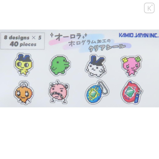 Japan Tamagotchi Aurora Hologram Clear Sticker Pack - Pixel - 2
