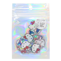 Japan Sanrio Aurora Hologram Clear Sticker Pack - Hello Kitty & Tiny Chum