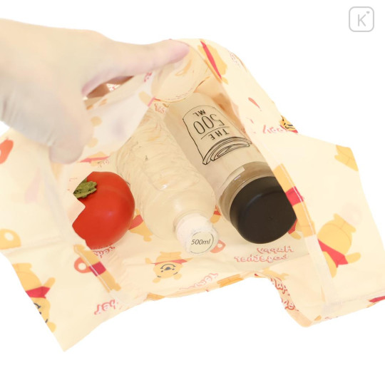 Japan Disney Eco Shopping Bag & Silicone Mascot Pouch - Pooh : Gadget Small Light - 3