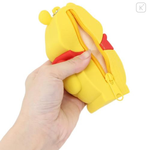 Japan Disney Eco Shopping Bag & Silicone Mascot Pouch - Pooh : Gadget Small Light - 5