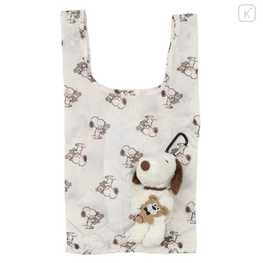 Japan Peanuts Eco Shopping Bag & Mascot Plush - Snoopy : Bear - 1
