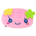 Japan Tamagotchi Fluffy Plush Pen Case - Flower Fleur Smile - 1