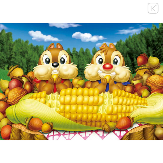 Japan Disney Jigsaw Puzzle 108pcs - Chip & Dale : Happy V Lunch - 1
