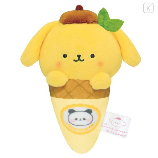 Japan Mochimochi Panda × Sanrio Mascot Holder - Pompompurin : Ice Cream - 1