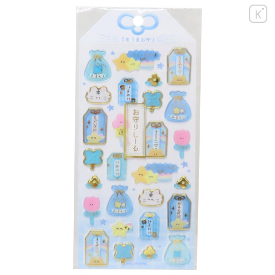 Japan Kamio Clear Plump 3D Sticker - Amulet Blue Gold - 1