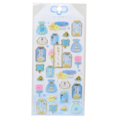 Japan Kamio Clear Plump 3D Sticker - Amulet Blue Gold
