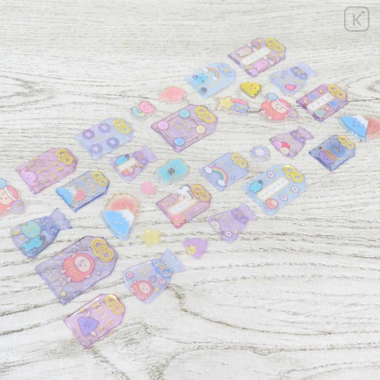 Japan Kamio Clear Plump 3D Sticker - Amulet Gold Purple - 2