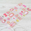 Japan Kamio Clear Plump 3D Sticker - Amulet Gold Pink Love - 2