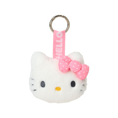 Japan Sanrio Mascot Bag Charm - Hello Kitty : Face Pink Ribbon