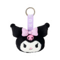 Japan Sanrio Mascot Bag Charm - Kuromi : Face Ribbon - 1
