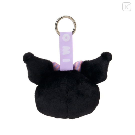 Japan Sanrio Mascot Bag Charm - Kuromi : Face Ribbon - 2