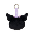 Japan Sanrio Mascot Bag Charm - Kuromi : Face Ribbon - 2